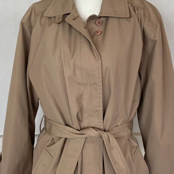 Vintage London Fog Women's Trench Coat Sz 18R - Picture 9 of 13